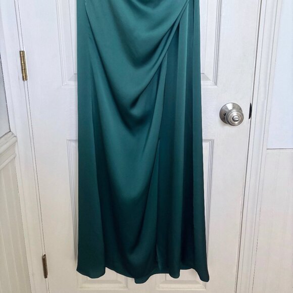 NWT Birdy Grey Anne Dress Matte Satin Emerald Green Bridesmaid Wedding Small - Picture 7 of 13